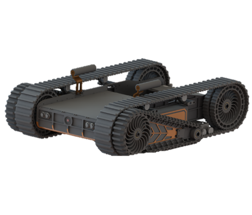 單擺臂履帶式機器人底盤